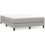 vidaXL Boxspringbett mit Matratze Hellgrau 160x200 cm Stoff1395170