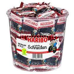 HARIBO Lakritz Schnecken Minibeutel Lakritz 100 St.