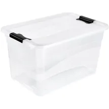 KEEEPER Aufbewahrungsbox mit Deckel und Schiebeverschluss, 59,5 x 39,5 x 34 cm, 52 l, Cornelia,
