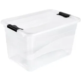 KEEEPER Aufbewahrungsbox mit Deckel und Schiebeverschluss, 59,5 x 39,5 x 34 cm, 52 l, Cornelia,
