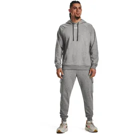 Under Armour Rival Fleece Hoodie Herren 025 castlerock light heather/white L