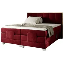 Fun Möbel Boxspringbett Rot, Textil, 160x200 cm, Schlafzimmer, Betten, Boxspringbetten
