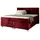 Fun Möbel Boxspringbett Rot, Textil, 160x200 cm, Schlafzimmer, Betten, Boxspringbetten