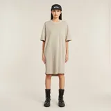 G-Star Knielanges T-Shirt-Kleid mit Rundhalsausschnitt, beige XS