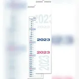 GUESS GÜSS Monatsstreifenkalender, 2023, Wire-O-Bindung, 11 x 49,4 cm, Tagesfeld: 9,7 x 1,5 cm