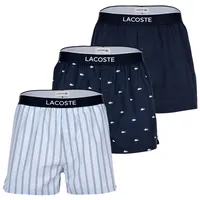 Lacoste Web-Boxershorts, 3er Pack in Blau XL