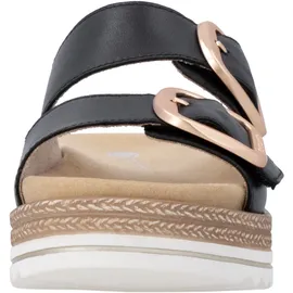 remonte Pantolette REMONTE, Damen, Gr. 41, schwarz, Leder, unifarben, Schuhe Pantolette, Hausschuh, Sommerschuh, Klettschuh mit Lite ́n Soft-Ausstattung