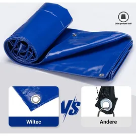 Wiltec Abdeckplane 5 x 8 m Blau