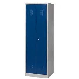 Gürkan Putzmittelschrank 104432 lichtgrau, enzianblau 60,0 x 50,0 x 180,0 cm, aufgebaut