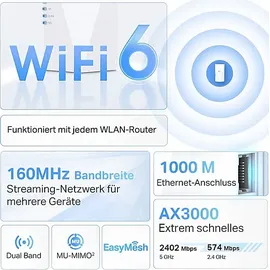 TP-Link RE3000X AX3000 Mesh WiFi 6