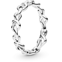 PANDORA Knotenherzen Ring aus Sterling-Silber aus der PANDORA Moments Kollektion, Größe: 56,