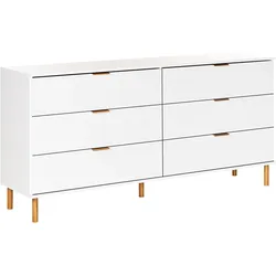 Kommode mit 6 Schubladen WALPOLE Weiß