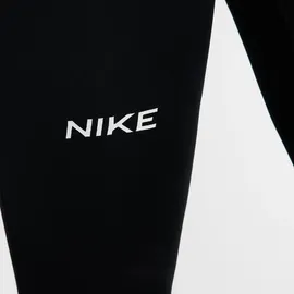Nike Pro Mid-Waist 7/8-Leggings Damen 010 black/iron grey/white/white XS