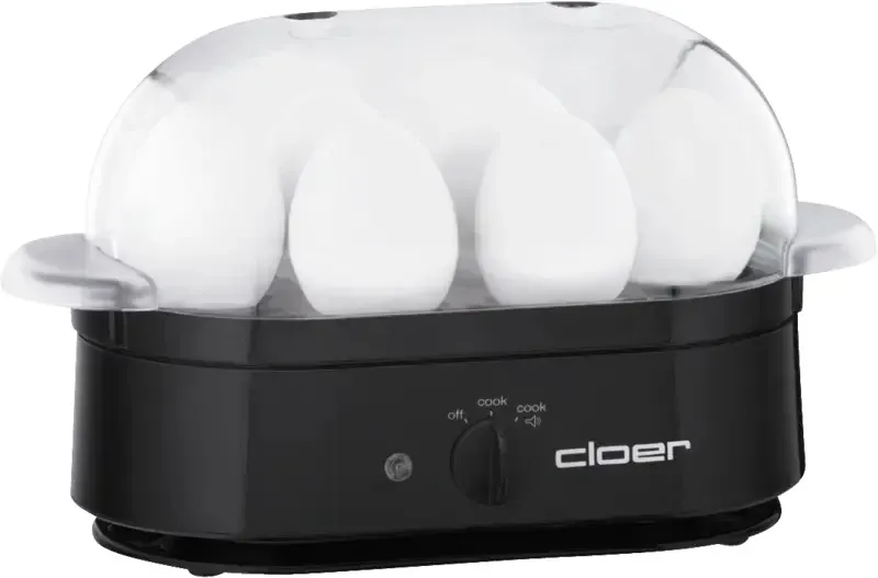 Preisvergleich Produktbild Cloer 6080 Eierkocher schwarz für 6 Eier