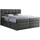 MKS Boxspringbett ALVIN KING 160/200 Dunkelgrau Kunstleder - H3