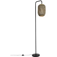 QAZQA Orientalische Stehlampe aus Bambus mit Schwarz - Yvonne