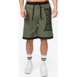 LONSDALE Herren Beachshorts normale Passform CLENNELL SCHWARZ|olivgrün S