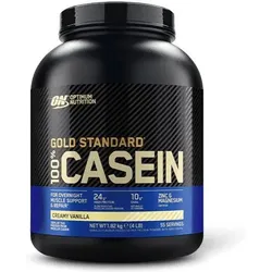 100% Gold Standard Casein Sahnige Vanille 55 Portionen (1820 Gramm) EINHEITSFARBE 1.8kg