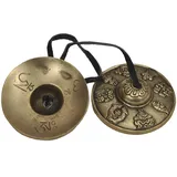 Dharma Store - Tibetische Tingsha Becken Glocke (klein) Om Mani Padme Hum
