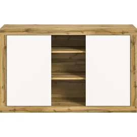 INOSIGN Sideboard »Trinity, Breite 130 cm, 2-türig, 3 offene Fächer, grifflose Fronten«, Anrichte, Kommode, Schrank, Stauraumschrank