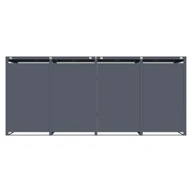 FM-SOLAR Mülltonnenbox 265 x 80 x 116 cm anthrazit