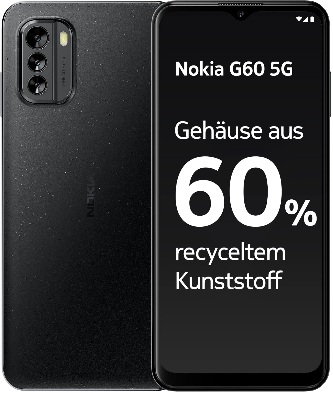 Nokia G60 5G Smartphone 128GB 16.7cm (6.58 Zoll) Schwarz AndroidTM 12 Dual-SIM
