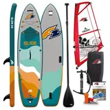 F2 SUP Board Set Glide 310 x 81 x 15 cm petrol