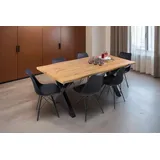 Sam Baumkante 180 x 76 x 90 cm Wildeiche schwarz