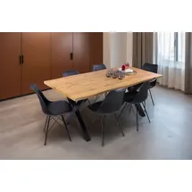 Sam Baumkante 180 x 76 x 90 cm Wildeiche schwarz