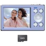 Studentenkamera, 5000 W, Doppeldisplay mit 3,6 cm (1,4 Zoll) hinterer Bildschirm, langer Akku, ABS-Körper, für Teenager, Geschenk, Studentenkamera mit doppeltem Display