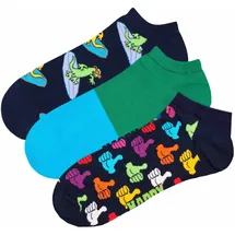 Happy Socks Sneaker-Socken 3er Pack Mehrfarbig 36-40