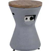 Dobar Outdoor-Feuerschale mit Gasflamme Conico Ø 48 cm Grau
