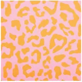 SCHÖNER LEBEN. Stoff Baumwollstoff Halbpanama Leo Pink Orange Meterware 1,40m Breite, allergikergeeignet lila|orange
