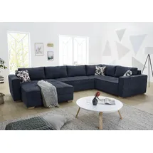 Jockenhöfer GRUPPE Brixen U-Form« Bettfunktion, Bettkasten, Ottomane ist links oder rechts montierbar, blau