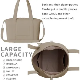 KMISSO 30622 Henkeltasche Kunstleder Beige