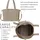KMISSO 30622 Henkeltasche Kunstleder Beige