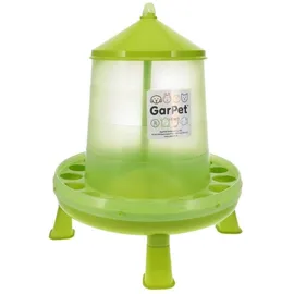 GarPet Futterautomat Hühner mit Stand Füßen grün Geflügel Futterspender Futtertrog 8 Kg Wachteln Trog Automatisch groß