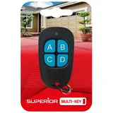 SUPERIOR ELECTRONICS Superior Multi-Key - Universalfernbedienung mit Vier Kanälen - Variable Frequenz von 433,92 bis 898 MHz Festcode