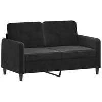vidaXL 2-Sitzer-Sofa Schwarz 120 cm Samt