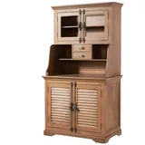 MASSIVMOEBEL24.DE Buffet Mango 106 x 60 x 196 cm Beige