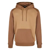URBAN CLASSICS 2-tone Fake Raglan Kapuzenpullover Brown / Sand