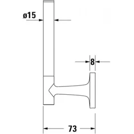 Duravit Starck T 5x7,3cm, schwarz matt