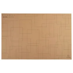 Exacompta 60147D 8x Schreibunterlage aus Hartkarton, Serie Eterneco, 585x385x5 mm - Braun geometrische Motive