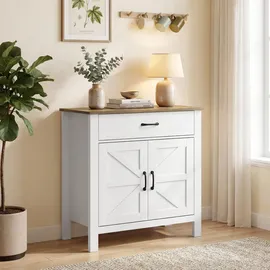 Homcom Sideboard 77 x 81,5 x 39,3 cm Weiß