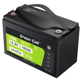 Green Cell CUBE LiFePO4 Spezial-Akku LiFePo-Block Schraubkontakt Li-Ion 12.8 V 100 Ah 12.80