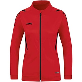 Jako Damen Polyesterjacke Challenge rot/schwarz, 38