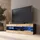 komodee Tivoli Lowboard 140 x 40,5 x 35,5 cm Blau/Schwarz Glas/Holz