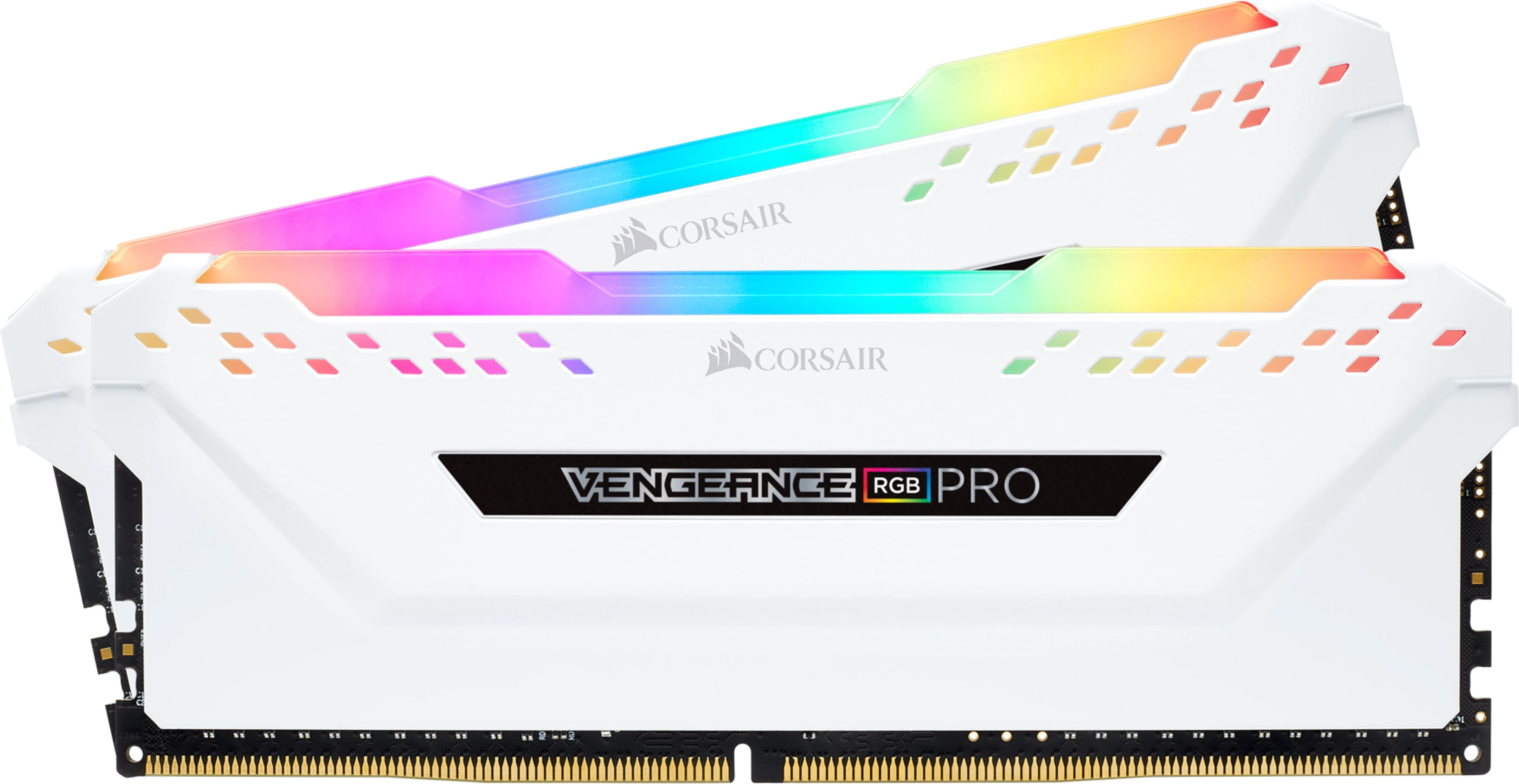 Corsair Vengeance RGB Pro (2 x 8GB, 3200 MHz, DDR4-RAM, DIMM), RAM, Weiss