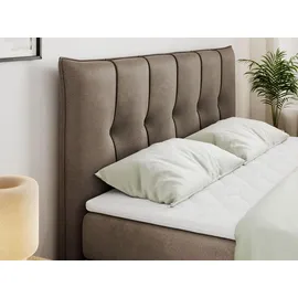 MKS Meble MKS Boxspringbett Braun, 2-Sitzer, H4, Rechteckig, 180x200 cm, Schlafzimmer, Betten, Boxspringbetten