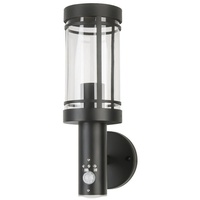 Grafner Edelstahl Wandlampe mit Bewegungsmelder Anthrazit WL11003 Wandleuchte